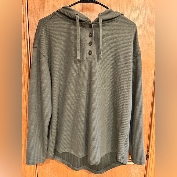 Time & Tru Hooded Shirt - Picture 1 of 4
